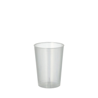 40 Mehrweg-Trinkbecher PP 0,1 l &Oslash; 5,2 cm x 7,4 cm transluzent unzerbrechlich