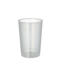 40 Mehrweg-Trinkbecher PP 0,2 l &Oslash; 6,8 cm x 9,8 cm transluzent unzerbrechlich