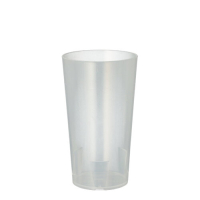 10 Mehrweg-Trinkbecher 0,2 l &Oslash; 6,5 cm x 11,4 cm transluzent unzerbrechlich