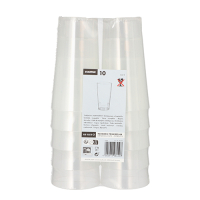 10 Mehrweg-Trinkbecher 0,3 l &Oslash; 7 cm x 13 cm transluzent unzerbrechlich