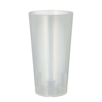 10 Mehrweg-Trinkbecher 0,4 l &Oslash; 7,5 cm x 14,5 cm transluzent unzerbrechlich