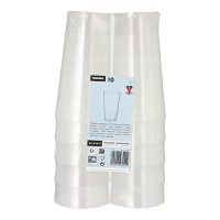 10 Mehrweg-Trinkbecher 0,4 l &Oslash; 7,5 cm x 14,5 cm transluzent unzerbrechlich