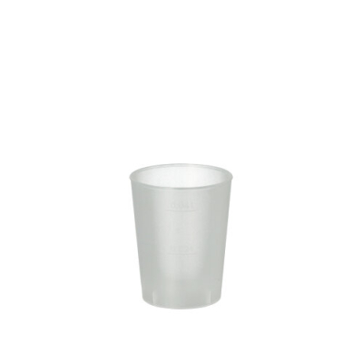 40 Mehrweg-Gl&auml;ser f&uuml;r Schnaps PP 4 cl &Oslash; 4,3 cm x 5,2 cm satiniert, unzerbrechlich