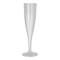 10 Mehrweg-Stiel-Gl&auml;ser f&uuml;r Sekt PP 0,1 l &Oslash; 4,8 cm x 20,1 cm einteilig, unzerbrechlich