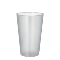 50 Mehrweg-Trinkbecher PP 0,4 l &Oslash; 8,6 cm x 13 cm transluzent unzerbrechlich