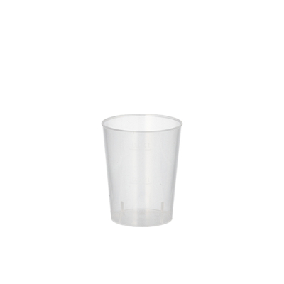 20 Mehrweg-Gl&auml;ser f&uuml;r Schnaps PP 4 cl &Oslash; 4,3 cm x 5,2 cm unzerbrechlich