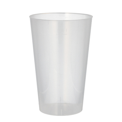 10 Mehrweg-Trinkbecher PP 0,4 l &Oslash; 8,6 cm x 13 cm transluzent unzerbrechlich