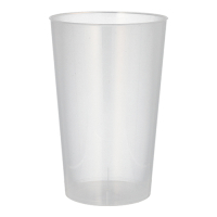 8 Mehrweg-Trinkbecher PP 0,5 l &Oslash; 9,1 cm x 14 cm transluzent unzerbrechlich