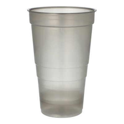25 Mehrweg-Trinkbecher PP 0,5 l &Oslash; 9,5 cm x 14,4 cm grau
