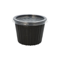 25 Mehrweg-Snack- und Suppenbecher PP 500 ml &Oslash; 11,5 cm &Acirc;&middot; 8,5 cm schwarz