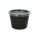 25 Mehrweg-Snack- und Suppenbecher PP 500 ml &Oslash; 11,5 cm x 8,5 cm schwarz