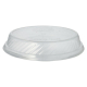 12 Mehrweg-Deckel f&uuml;r Men&uuml;-Teller PP &Oslash; 22,7 cm x 4,1 cm transparent