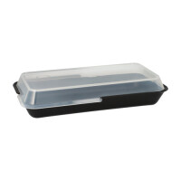 24 &quot;Circulware by Haval&quot; Mehrweg-Schalen Mix &amp; Match eckig 3 cm x 11,7 cm x 23,4 cm schwarz