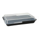 12 &quot;Circulware by Haval&quot; Mehrweg-Schalen Mix &amp; Match eckig 2,9 cm x 15,6 cm x 23,4 cm schwarz