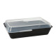 8 &quot;Circulware by Haval&quot; Mehrweg-Schalen Mix &amp; Match eckig 4,7 cm x 15,6 cm x 23,4 cm schwarz