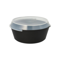 8 "Circulware by Haval" Mehrweg-Schalen Mix &amp; Match rund 1200 ml &Oslash; 18,3 cm x 6,9 cm schwarz