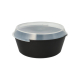8 "Circulware by Haval" Mehrweg-Schalen Mix &amp; Match rund 1200 ml &Oslash; 18,3 cm x 6,9 cm schwarz
