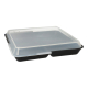 12 &quot;Circulware by Haval&quot; Mehrweg-Schalen Mix &amp; Match eckig 2,9 cm x 23,4 cm x 23,4 cm schwarz