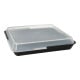 12 &quot;Circulware by Haval&quot; Mehrweg-Schalen Mix &amp; Match eckig 2,9 cm x 23,4 cm x 23,4 cm schwarz