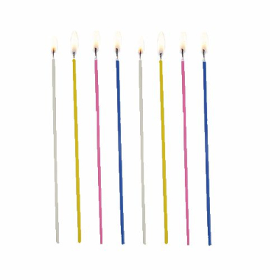 Papstar 18 Spaghettikerzen &Oslash; 3 mm x 16,5 cm farbig sortiert