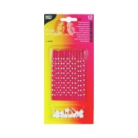 Papstar 12 Geburtstagskerzen 10 cm farbig sortiert mit Halter