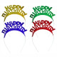 4 Haarreifen farbig sortiert &quot;Happy Birthday&quot; &quot;Metallic&quot;