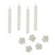Papstar 24 Geburtstagskerzen mit Halter 6 cm weiss