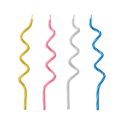 Papstar 12 Geburtstagskerzen 12,5 cm farbig sortiert &quot;Spirale&quot;
