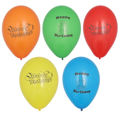 Papstar 10 Luftballons &Oslash; 22 cm farbig sortiert &quot;Happy Birthday&quot;