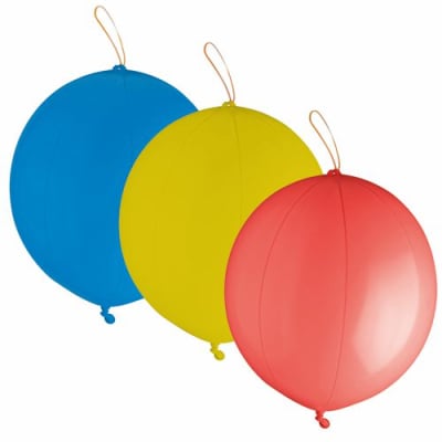 3 Punch Ballons &Oslash; 40 cm farbig sortiert