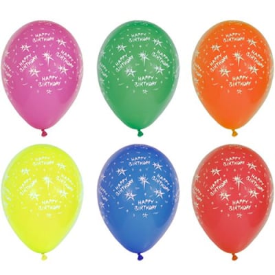 Papstar 10 Luftballons &Oslash; 29 cm farbig sortiert &quot;Happy Birthday&quot;