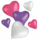 12 Luftballons farbig sortiert &quot;Heart&quot; small + medium