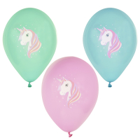 Papstar 6 Luftballons &Oslash; 29 cm farbig sortiert &quot;Unicorn&quot;