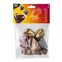 Papstar 4 Luftballons &Oslash; 28 cm farbig sortiert &quot;Glossy Heart&quot; large