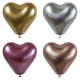 4 Luftballons &Oslash; 28 cm farbig sortiert &quot;Glossy Heart&quot; large