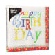 20 Servietten, 3-lagig 1/4-Falz 33 cm x 33 cm &quot;Happy Birthday&quot;