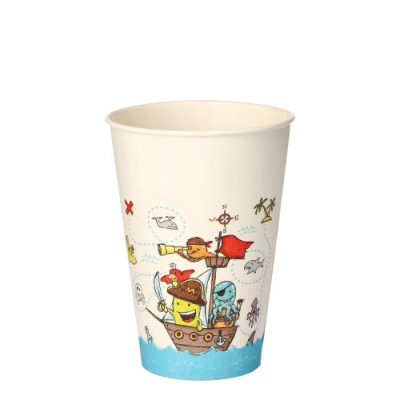 Papstar 10 Trinkbecher, Pappe 0,2 l &Oslash; 7 cm x 9,7 cm "Pirate Crew"