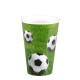 10 Trinkbecher, Pappe 0,2 l &Oslash; 7 cm &Acirc;&middot; 9,7 cm &quot;Football&quot;