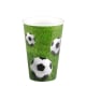 Papstar 10 Trinkbecher, Pappe 0,2 l &Oslash; 7 cm &Acirc;&middot; 9,7 cm &quot;Football&quot;