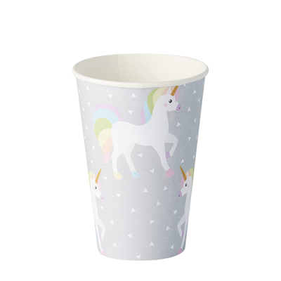 Papstar 10 Trinkbecher, Pappe 0,2 l &Oslash; 7 cm &Acirc;&middot; 9,7 cm &quot;Unicorn&quot;