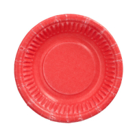 Papstar 6 Schalen, Pappe rund &Oslash; 19 cm x 3 cm rot