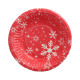 Papstar 50 Schalen, Pappe rund &Oslash; 19 cm x 3 cm "Winter Time"
