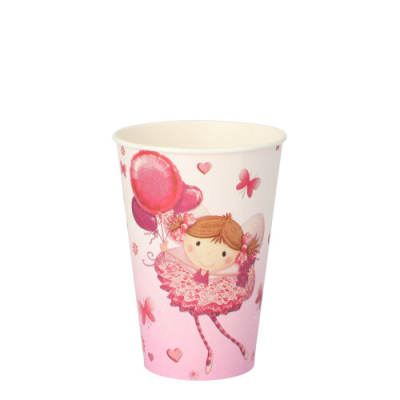 Papstar 10 Trinkbecher, Pappe 0,2 l &Oslash; 7 cm &Acirc;&middot; 9,7 cm lila &quot;Little Dancer&quot;