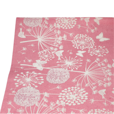 Papstar Tischdecke, Papier 3 m x 1,2 m fuchsia &quot;Meadow&quot;