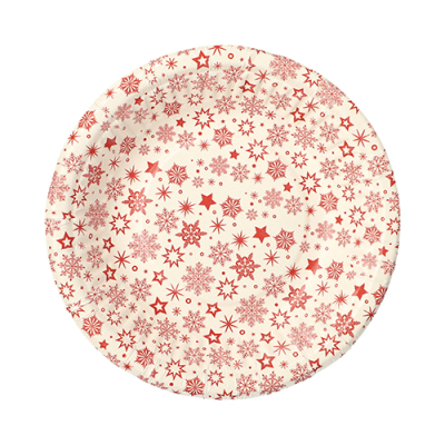 Papstar 30 Schalen, Pappe rund &Oslash; 19 cm x 3 cm weiss "Sn&ouml;flinga"
