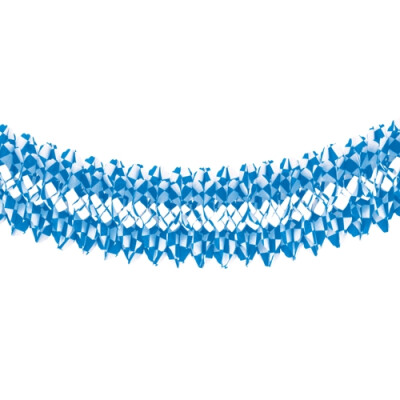 Papstar Gro&szlig;raumgirlande, Papier &Oslash; 25 cm &Acirc;&middot; 10 m &quot;Bayrisch Blau&quot; schwer entflammbar