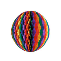 Papstar Wabenball &Oslash; 60 cm &quot;Rainbow&quot; schwer entflammbar