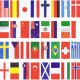 Flaggenkette, Papier 10 m &quot;32 Nations&quot; schwer entflammbar