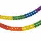 Papstar Gro&szlig;raumgirlande, Papier &Oslash; 16 cm &Acirc;&middot; 10 m &quot;Rainbow&quot; schwer entflammbar