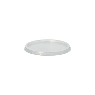 100 Deckel f&uuml;r Verpackungsbecher, PP rund &Oslash; 10,1 cm x 0,8 cm transparent